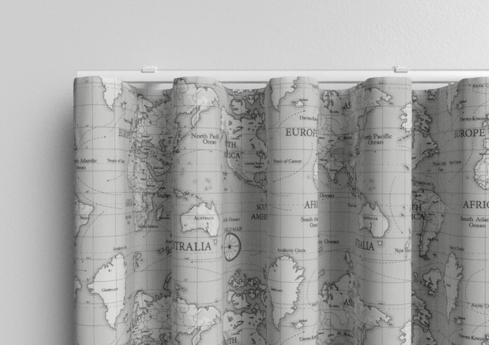 Maps, Grey - Made to Measure Curtains - Image 13